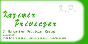 kazimir priviczer business card